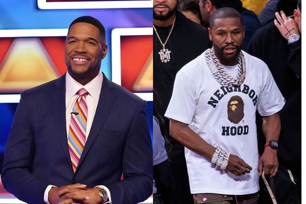 Michael Strahan and Floyd Mayweather