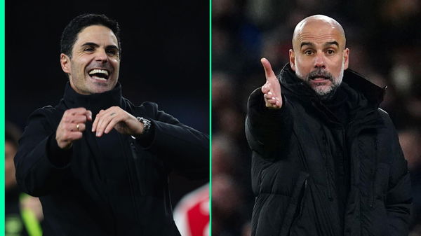 Mikel Arteta and Pep Guardiola