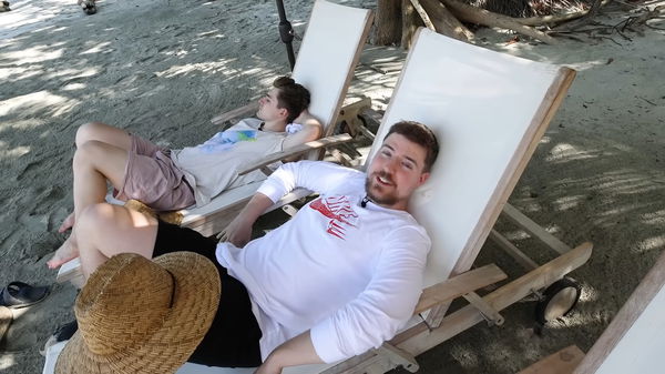 MrBeast relaxing