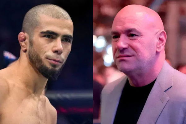Muhammad Mokaev and Dana White
