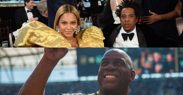 Beyonce, Jay-Z, Magic Johnson