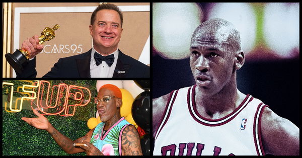 Michael Jordan, Brendan Fraser, Dennis Rodman