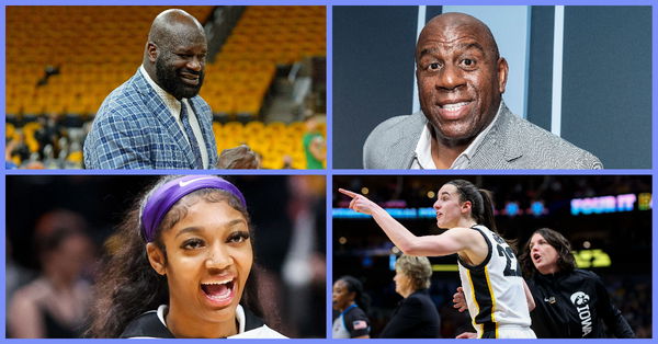 Magic Johnson, Shaquille O&#8217;Neal, Caitlin Clark, Angel Reese