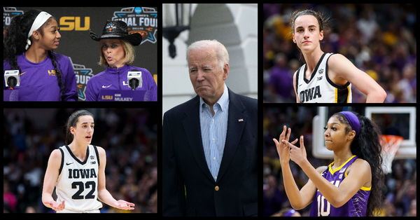 Joe Biden, Caitlin Clark, Angel Reese, Kim Mulkey