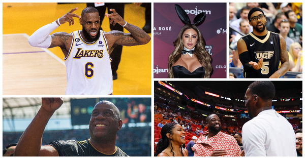 LeBron James, Magic Johnson, Dwyane Wade, Gabrielle Union, Larsa Pippen, Marcus Jordan