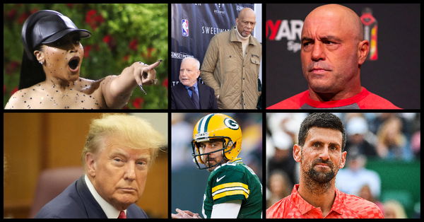 Kareem Abdul Jabbar, Aaron Rodgers, Joe Rogan, Novak Djokovic, Donald Trump, Nicki Minaj