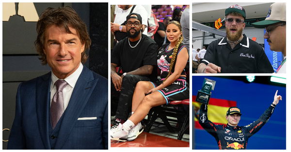 Tom Cruise, Larsa Pippen, Marcus Jordan, Jake Paul, Max Verstappen