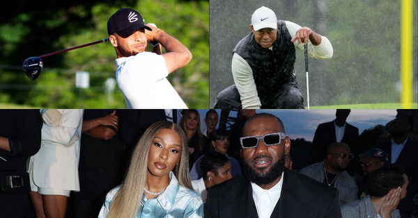 LeBron James, Savannah James, Tiger Woods, Stephen Curry