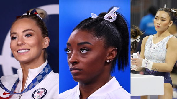 Mykayla Skinner, Simone Biles, and Suni Lee