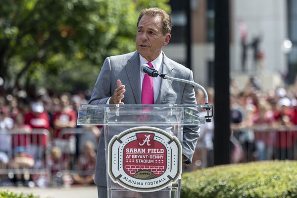 NIck Saban at Saban Field Naming Ceremony