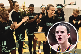 NY Liberty and Caitlin Clark