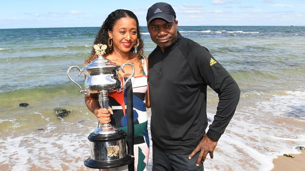 Naomi Osaka with her father