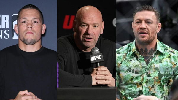 Nate Diaz, Dana White and Conor McGregor