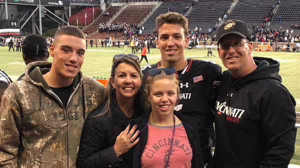 New York Jets QB Ben Bryant with his family