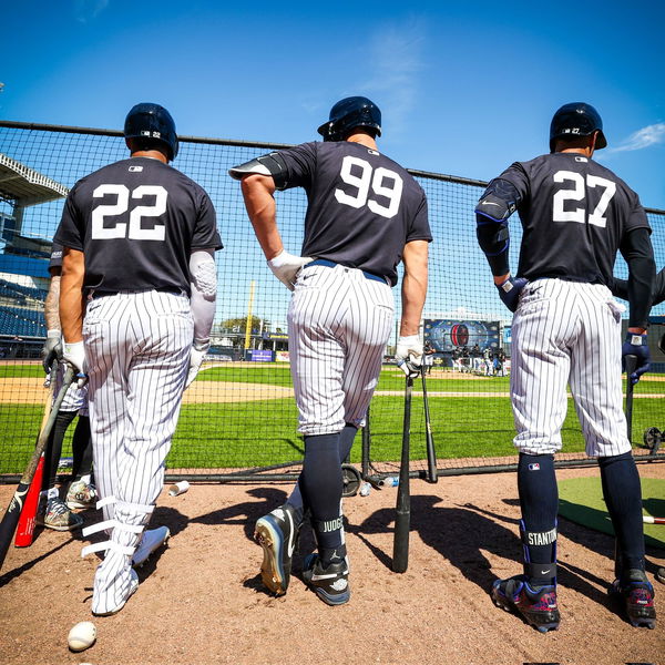 New York Yankees Juan Soto, Giancarlo Stanton and Aaron Judge