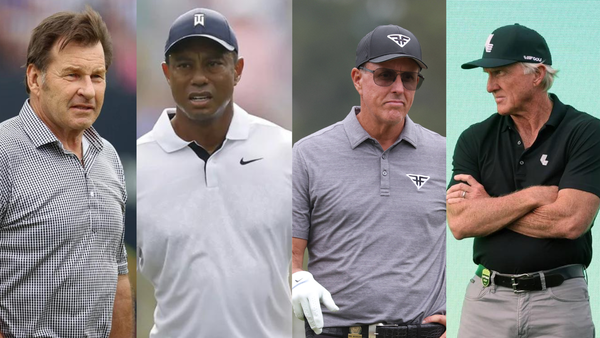 Nick Faldo Tiger Woods Phil Mickelson Greg Norman Collage