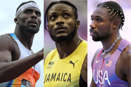 Noah Lyles, Kishane Thompson, Kenn Bednarek (1)