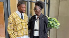 Noah Lyles and Junelle Bromfield
