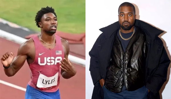 Noah Lyles and Kanye West