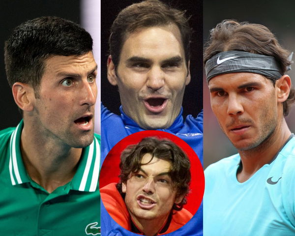 Novak Djokovic, Roger Federer, Rafael Nadal, Taylor Fritz