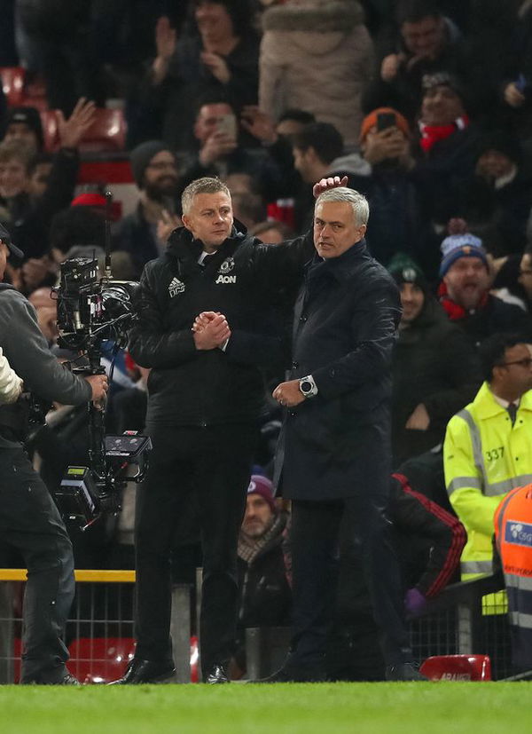 Ole Gunnar Solskjaer and Jose Mourinho