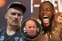 Oleksandr Usyk, Dana White, Deontay Wilder
