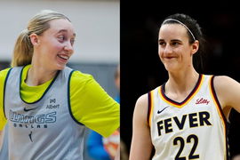 Paige Bueckers and Caitln clark