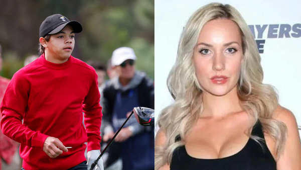 Paige Spiranac Charlie Woods Collage