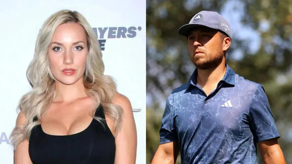 Paige Spiranac Xander Schauffele collage