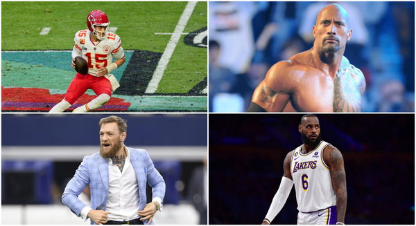 Patrick Mahomes, Dwayne Johnson, Connor McGregor, LeBron James