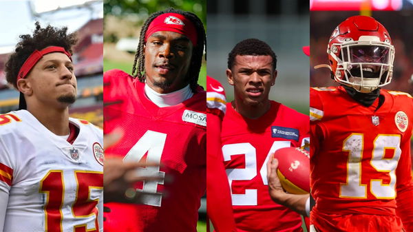 Patrick Mahomes, Kadarius Toney, Justyn Ross, Rashee Rice 2