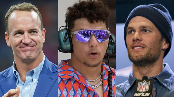 Patrick Mahomes, Tom Brady, and Peyton Manning