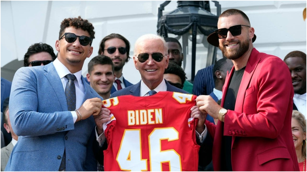 Patrick Mahomes Travis Kelce Joe Biden