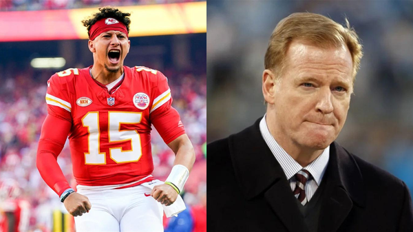 Patrick Mahomes and Roger Goodell