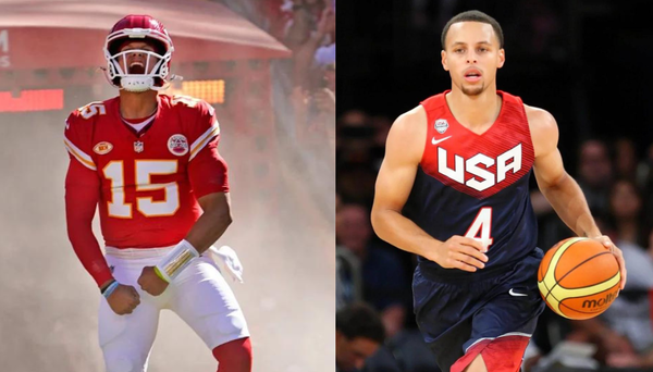 Patrick Mahomes and Stephen Curry