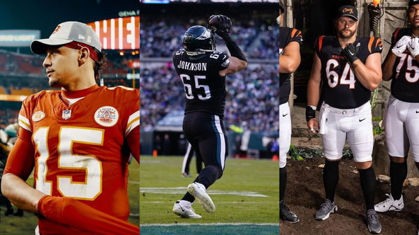 Patrick Mahomes. Lane Johnson, Ted Karras