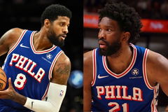 Paul George and Joel Embiid