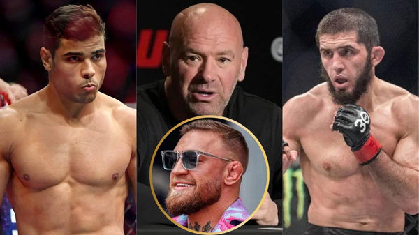 Paulo Costa, Dana White, Islam Makhachev and Conor McGregor