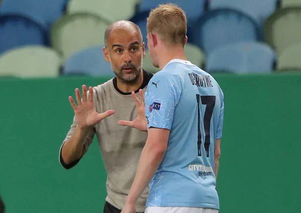 Pep Guardiola and Kevin De Bruyne