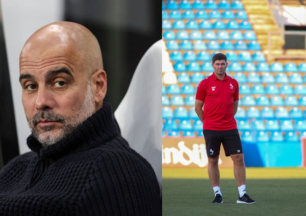 Pep Guardiola and Steven Gerrard