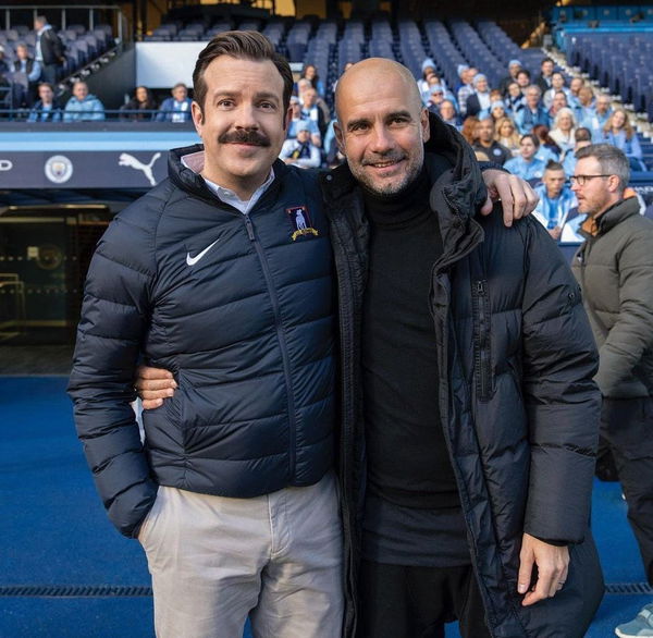 Pep Guardiola and Ted Lasso