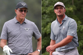 Phil Mickelson Bryson DeChambeau collage