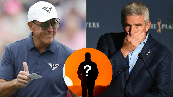 Phil Mickelson Jay Monahan Silhouette Collage