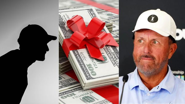 Phil Mickelson Money Silhouette Collage