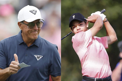 Phil Mickelson and Charlie Woods