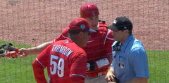 Philadelphia Phillies Catcher J.T. Realmuto bizarre ejection incident