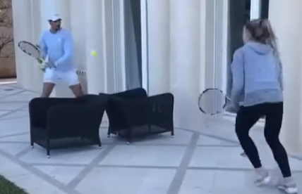 Rafael Nadal and Maribel Nadal