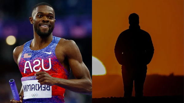 Rai Benjamin and silhouette