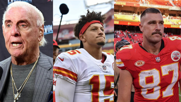 Ric Flair, Patrick Mahomes and Travis Kelce