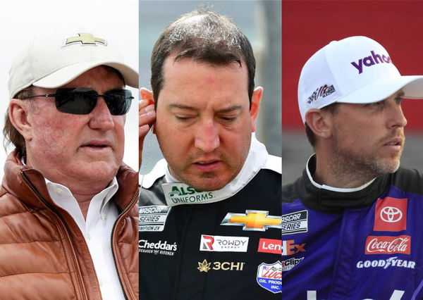 Richard Childress, Kyle Busch and Denny Hamlin